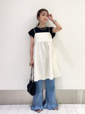 「ローリーズファーム(LOWRYS FARM)」｜「アイテム（チュニック）」を使った、anyuさん（レディース・150cm）の夏コーディネート