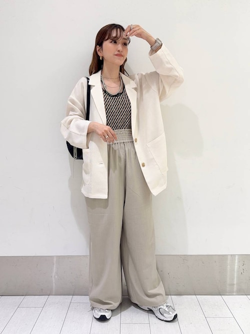 セール】リネンライクメッシュジャケット 492730（ノーカラー