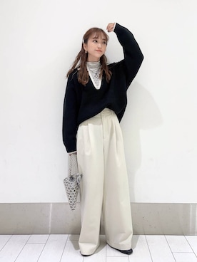 「LOWRYS FARM（ローリーズファーム）のストレッチヒールブーツ　851418（ブーツ）」を使った、anyuさん（レディース・150cm）の秋コーディネート