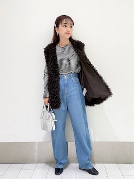 「LOWRYS FARM（ローリーズファーム）のストレッチヒールブーツ　851418（ブーツ）」を使った、anyuさん（レディース・150cm）の秋コーディネート