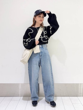 「LOWRYS FARM（ローリーズファーム）のLFポーチツキショルダー 284037（ショルダーバッグ）」を使った、anyuさん（レディース・150cm）の冬コーディネート