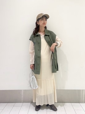 「LOWRYS FARM（ローリーズファーム）のストレッチヒールブーツ　851418（ブーツ）」を使った、anyuさん（レディース・150cm）の春コーディネート