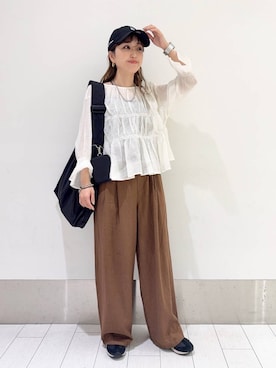 「LOWRYS FARM（ローリーズファーム）のLFポーチツキショルダー 284037（ショルダーバッグ）」を使った、anyuさん（レディース・150cm）の春コーディネート