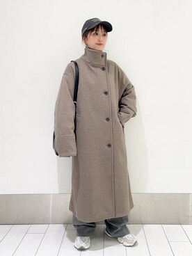 「テーマパーク」｜「アイテム（ステンカラーコート）」を使った、anyuさん（レディース・150cm）の秋コーディネート
