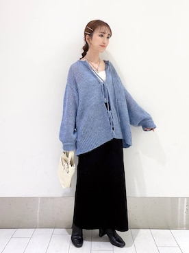 「LOWRYS FARM（ローリーズファーム）のストレッチヒールブーツ　851418（ブーツ）」を使った、anyuさん（レディース・150cm）の秋コーディネート