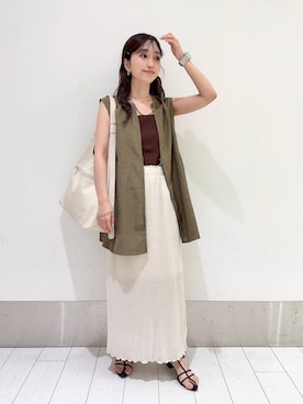 「アイテム（ピアス（両耳用））」を使った、anyuさん（レディース・150cm）の夏コーディネート