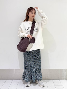 「LOWRYS FARM（ローリーズファーム）のLFポーチツキショルダー 284037（ショルダーバッグ）」を使った、anyuさん（レディース・150cm）の冬コーディネート