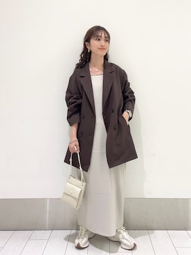 「アイテム（テーラードジャケット）」を使った、anyuさん（レディース・150cm）の春コーディネート