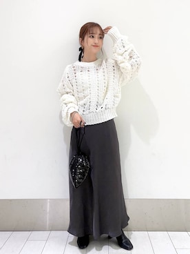 「LOWRYS FARM（ローリーズファーム）のストレッチヒールブーツ　851418（ブーツ）」を使った、anyuさん（レディース・150cm）の秋コーディネート