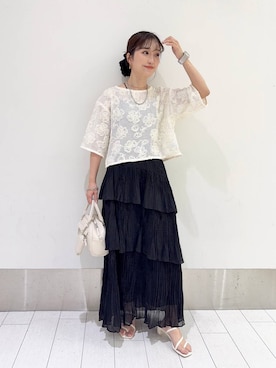「アイテム（ヘアアクセサリー）」を使った、anyuさん（レディース・150cm）の夏コーディネート