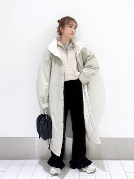 「デート/ロマンティック」｜「アイテム（ミリタリージャケット）」を使った、anyuさん（レディース・150cm）の秋コーディネート