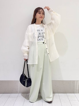 「アイテム（ピアス（両耳用））」を使った、anyuさん（レディース・150cm）の春コーディネート