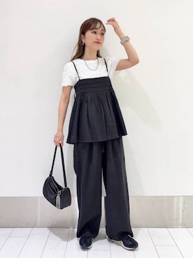 「春コーデ」｜「アイテム（キャミソール）」を使った、anyuさん（レディース・150cm）の夏コーディネート