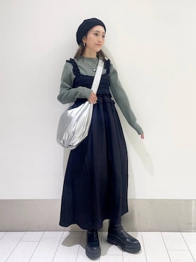 「LOWRYS FARM（ローリーズファーム）のアイテム（ワンピース）」を使った、anyuさん（レディース・150cm）の秋コーディネート