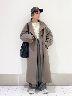 「テーマパーク」｜「アイテム（ステンカラーコート）」を使った、anyuさん（レディース・150cm）の秋コーディネート