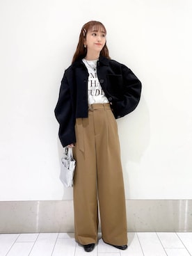 「LOWRYS FARM（ローリーズファーム）のストレッチヒールブーツ　851418（ブーツ）」を使った、anyuさん（レディース・150cm）の秋コーディネート