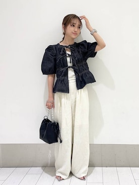 「低身長」｜「アイテム（キャミソール）」を使った、anyuさん（レディース・150cm）の春コーディネート