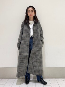 「ローリーズファーム(LOWRYS FARM)」｜「アイテム（ステンカラーコート）」を使った、anyuさん（レディース・150cm）の秋コーディネート