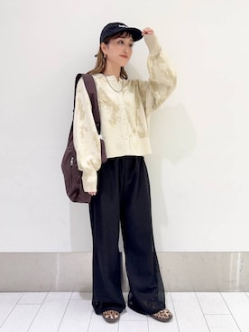 「LOWRYS FARM（ローリーズファーム）のLFポーチツキショルダー 284037（ショルダーバッグ）」を使った、anyuさん（レディース・150cm）の春コーディネート