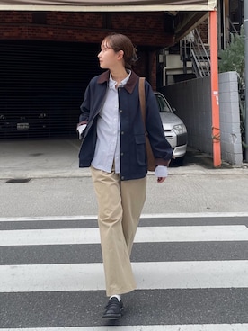 「アイテム（チノパンツ）」を使った、kurikiさん（レディース・160cm・20代）の秋コーディネート