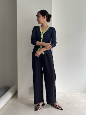 「fredy emue（フレディエミュ）のアイテム（スラックス）」を使った、kurikiさん（レディース・160cm）の春コーディネート