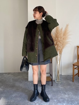 「ファーベスト」｜「アイテム（ブルゾン）」を使った、kurikiさん（レディース・160cm）の秋コーディネート