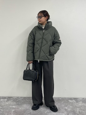 「アイテム（ダウンジャケット/コート）」を使った、kurikiさん（レディース・160cm・20代）の秋コーディネート