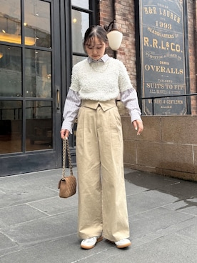 「アイテム（チノパンツ）」を使った、kurikiさん（レディース・160cm・20代）の夏コーディネート