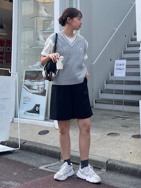 「アイテム（ボストンバッグ）」を使った、kurikiさん（レディース・160cm・20代）の夏コーディネート