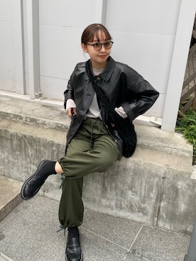 「ラメ」｜「アイテム（ブルゾン）」を使った、kurikiさん（レディース・160cm）の秋コーディネート