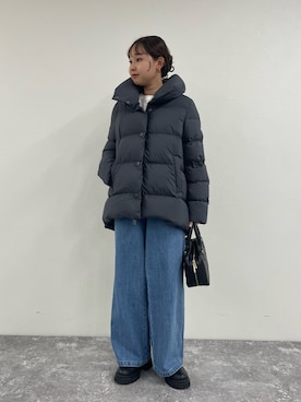 「アイテム（ダウンジャケット/コート）」を使った、kurikiさん（レディース・160cm・20代）の秋コーディネート