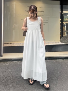 「fredy emue（フレディエミュ）のアイテム（ハンドバッグ）」を使った、kurikiさん（レディース・160cm）の夏コーディネート
