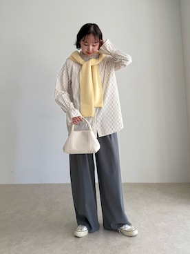 「スラックスパンツ」｜kurikiさん（レディース・160cm）の秋コーディネート