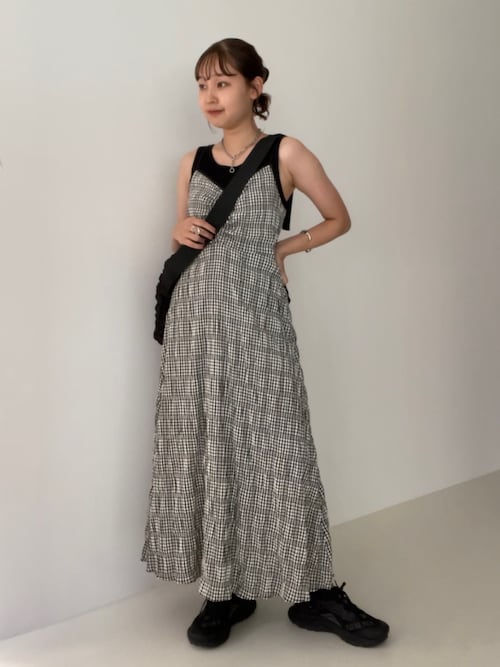 チェック柄キャミワンピース（ワンピース）｜fredy emue（フレディ