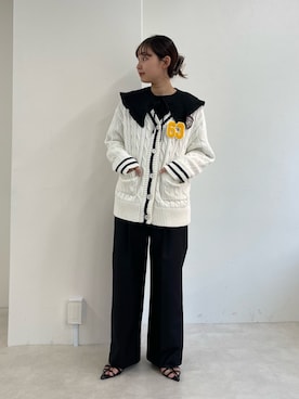 「fredy emue（フレディエミュ）のアイテム（スラックス）」を使った、kurikiさん（レディース・160cm）の冬コーディネート