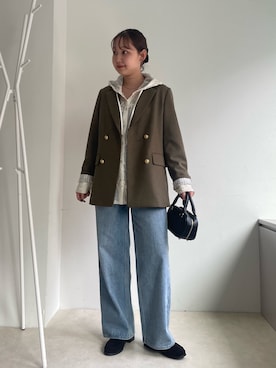 「アイテム（テーラードジャケット）」を使った、kurikiさん（レディース・160cm・20代）の夏コーディネート