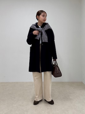 「アイテム（ダッフルコート）」を使った、kurikiさん（レディース・160cm）の秋コーディネート