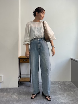 「fredy emue（フレディエミュ）のアイテム（ハンドバッグ）」を使った、kurikiさん（レディース・160cm）の夏コーディネート