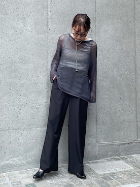 「メッシュニット」｜kurikiさん（レディース・160cm）の春コーディネート