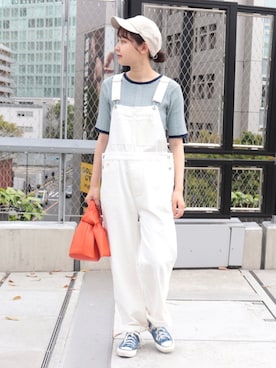 「FREDY&GLOSTER」｜「アイテム（サロペット/オーバーオール）」を使った、kurikiさん（レディース・160cm）の春コーディネート