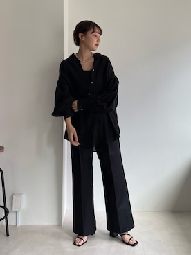 「fredy emue（フレディエミュ）のアイテム（スラックス）」を使った、kurikiさん（レディース・160cm）の冬コーディネート