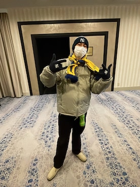 「level7」｜「アイテム（帽子）」を使った、玉男さん（メンズ・171cm）の冬コーディネート