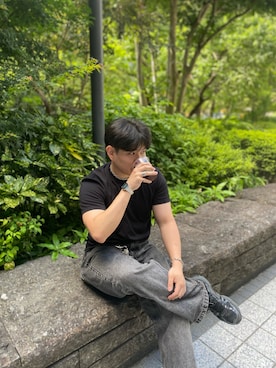 「HUF（ハフ）のアイテム」を使った、Yuuuさん（メンズ・175cm）の夏コーディネート