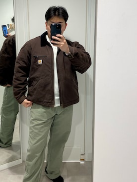「アイテム（カバーオール）」を使った、Yuuuさん（メンズ・175cm）の春コーディネート