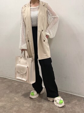 「sango（sango）のアイテム（バッグ）」を使った、𝘺𝘶𝘮𝘪さん（レディース・152cm）の春コーディネート