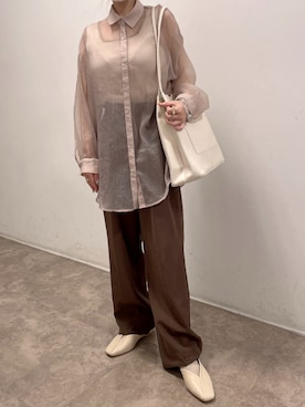 「sango（sango）のアイテム（バッグ）」を使った、𝘺𝘶𝘮𝘪さん（レディース・152cm）の春コーディネート