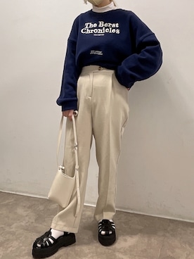 「sango（sango）のアイテム（バッグ）」を使った、𝘺𝘶𝘮𝘪さん（レディース・152cm）の春コーディネート