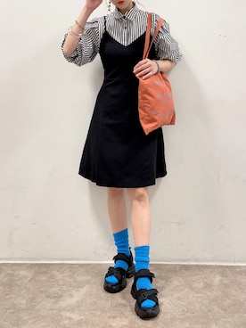 「真夏のアクティブスタイル」｜「アイテム（ワンピース/ドレス）」を使った、𝘺𝘶𝘮𝘪さん（レディース・152cm）の夏コーディネート