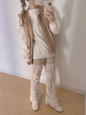 「スエット」｜「アイテム（ブーツ）」を使った、𝘺𝘶𝘮𝘪さん（レディース・152cm）の冬コーディネート