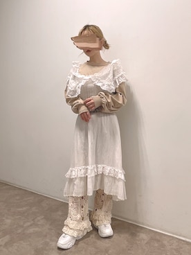 「sango（sango）のアイテム（トップス）」を使った、𝘺𝘶𝘮𝘪さん（レディース・152cm）の春コーディネート